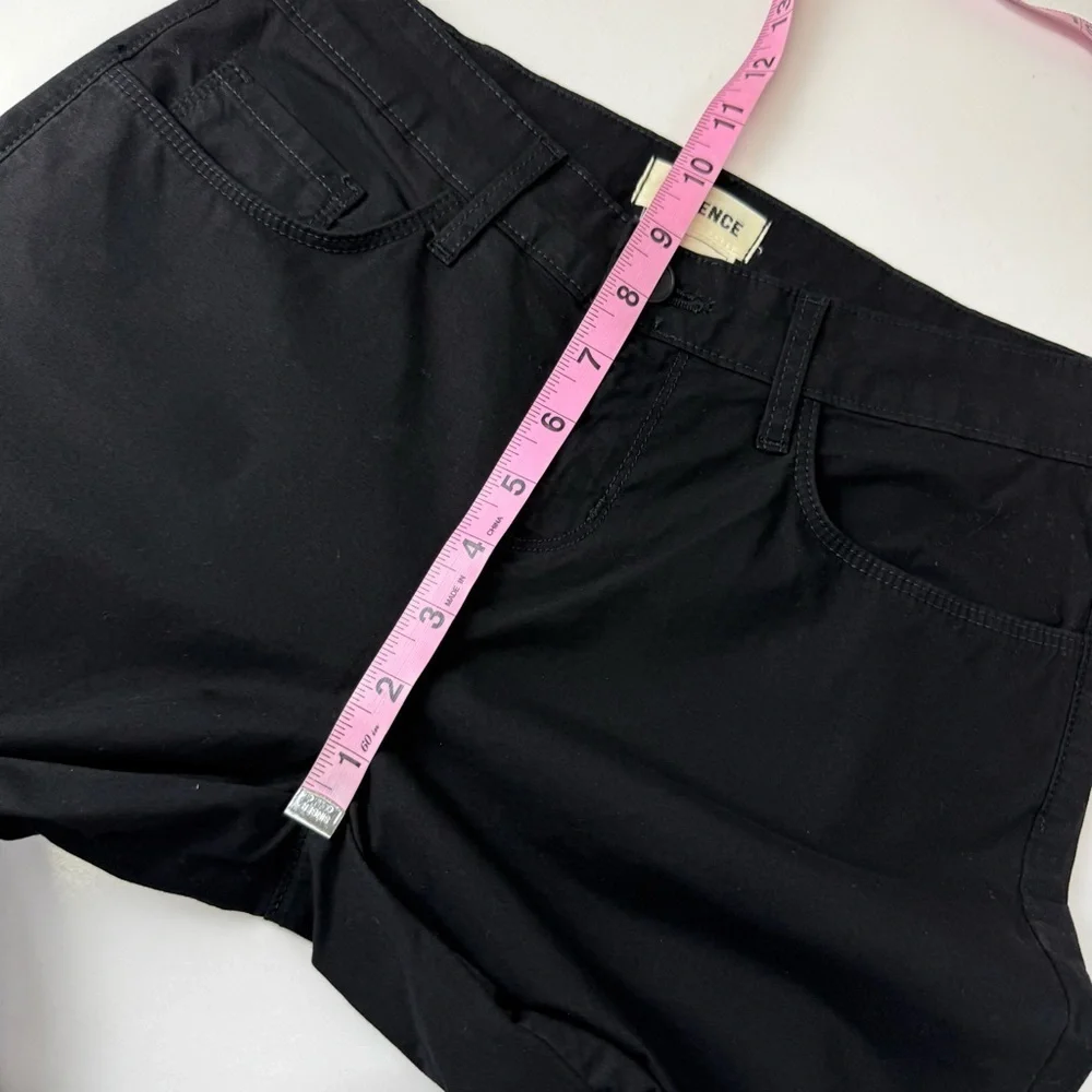 L'Agence Pants Womens 23 Black Mirabel Mid Rise Flight Pant Elastic Hem Cotton